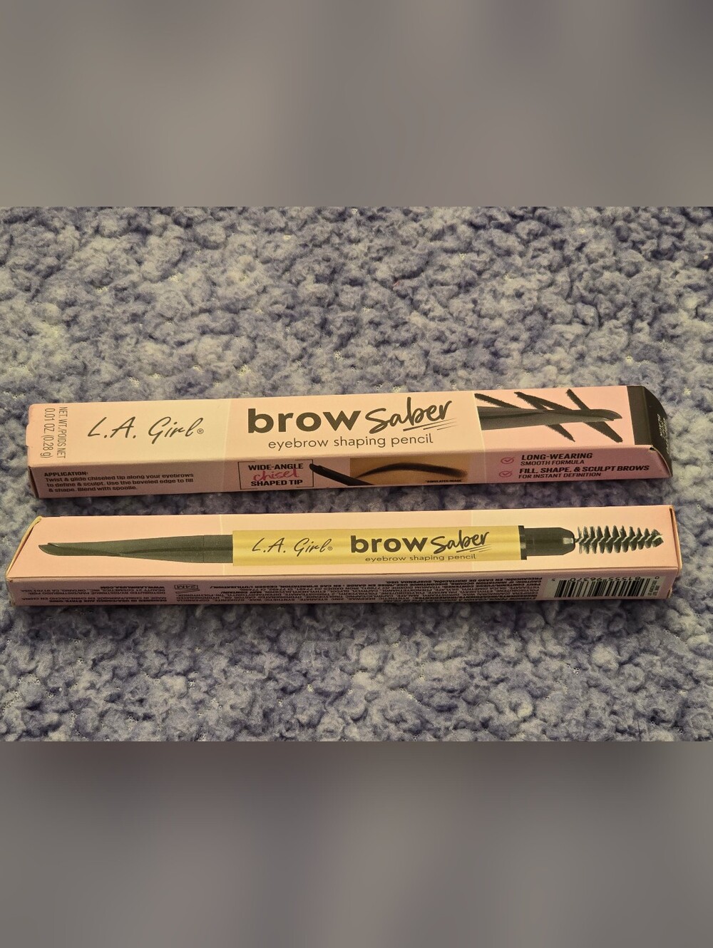 NEW IN BOX (QTY: 2) LA Girl browSaber Eyebrow Shaping Pencil - Soft Black